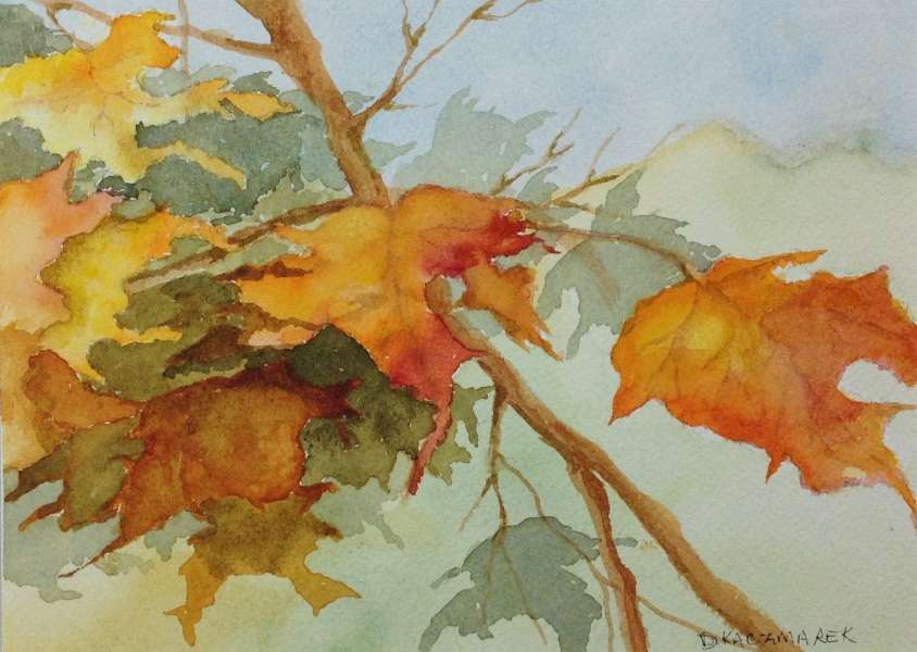 Autumn Leaves II, Watercolour, 14 ½” x 12 ¼”, $110